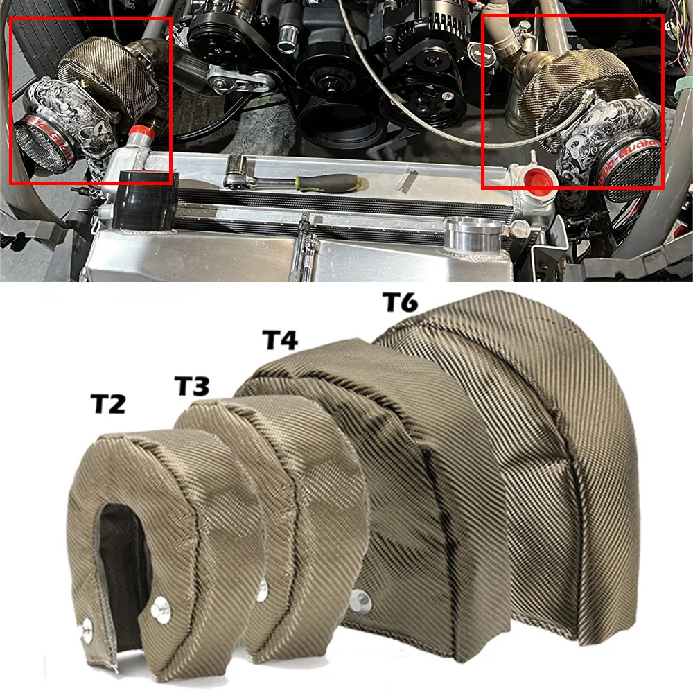 Turbo Heat Shield Blanket Titanium T3 T4 - Araba Turbo Şarj Cihazı Isı Kalkanı,