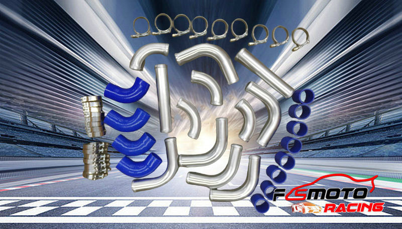 Intercooler Piping Kit Aluminum 2.5 Inch - Alüminyum Intercooler Turbo Boru Seti +