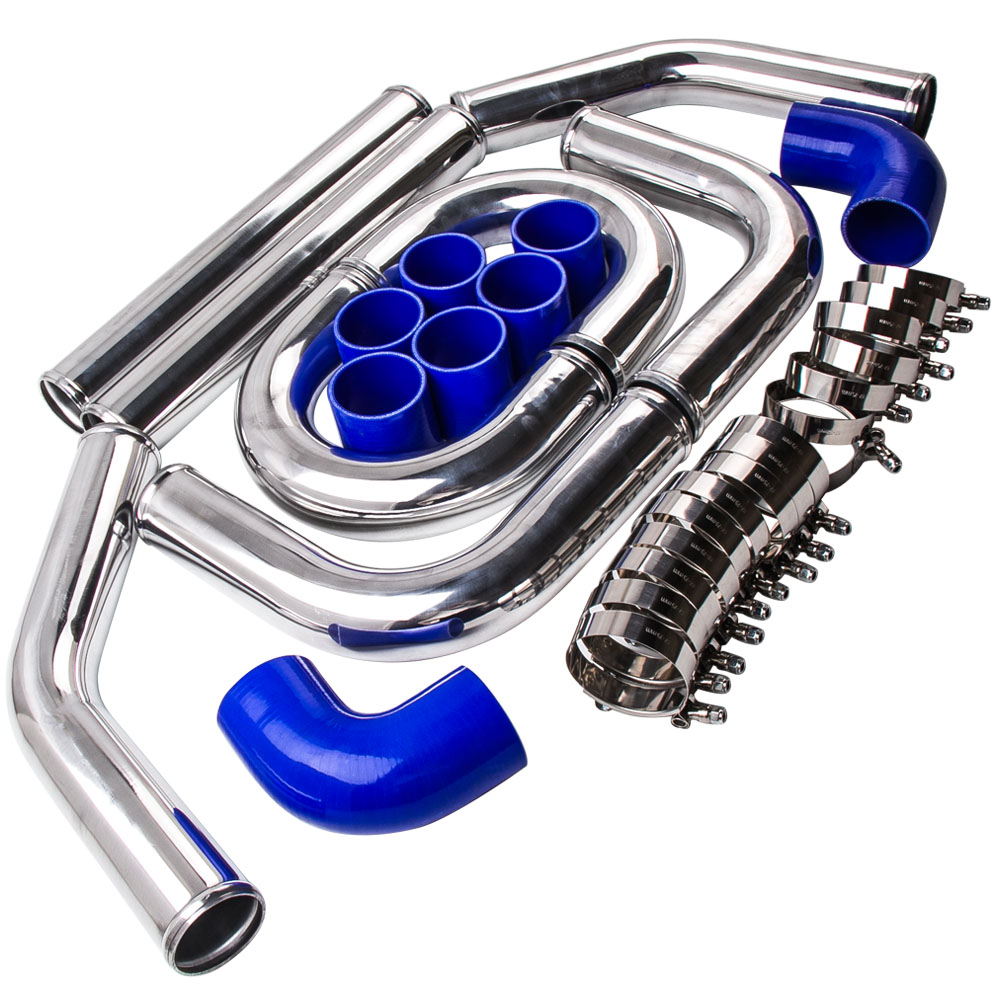 Intercooler Piping Kit Aluminum 2.5 Inch - Evrensel 2,5 inç Alüminyum İntercooler Boru