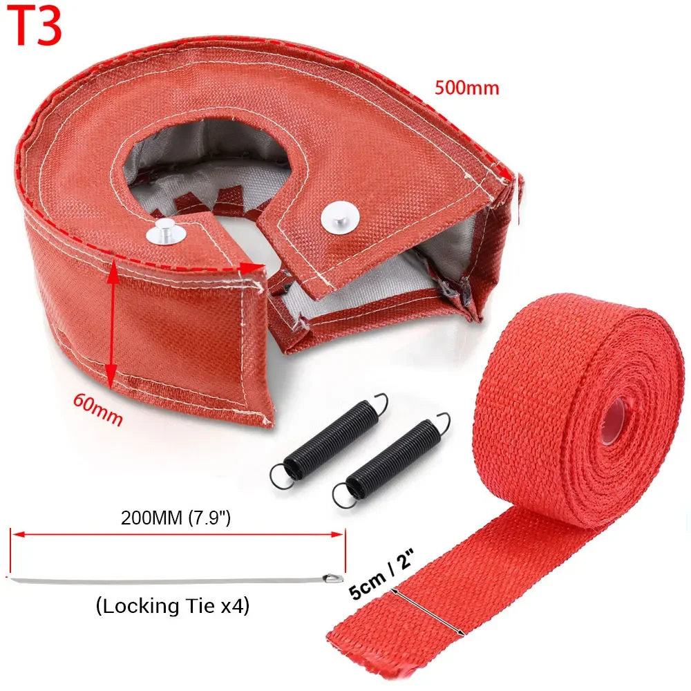 Turbo Heat Shield Blanket Titanium T3 T4 - Oto Yarışları için T25 T3 T4