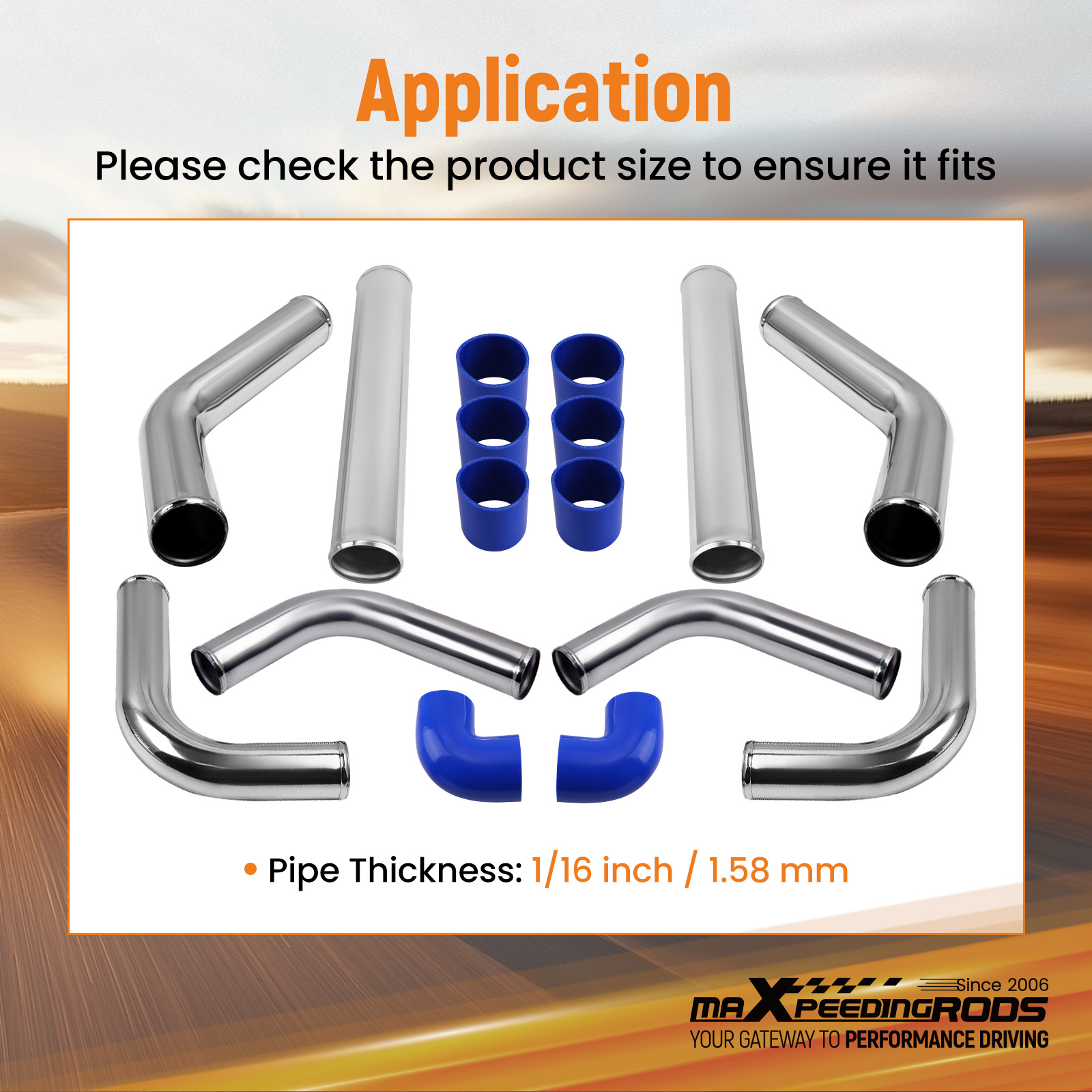 2,5 İnç Evrensel Alüminyum Int - Intercooler Piping Kit Aluminum 2.5 Inch incelemesi ve fiyatı