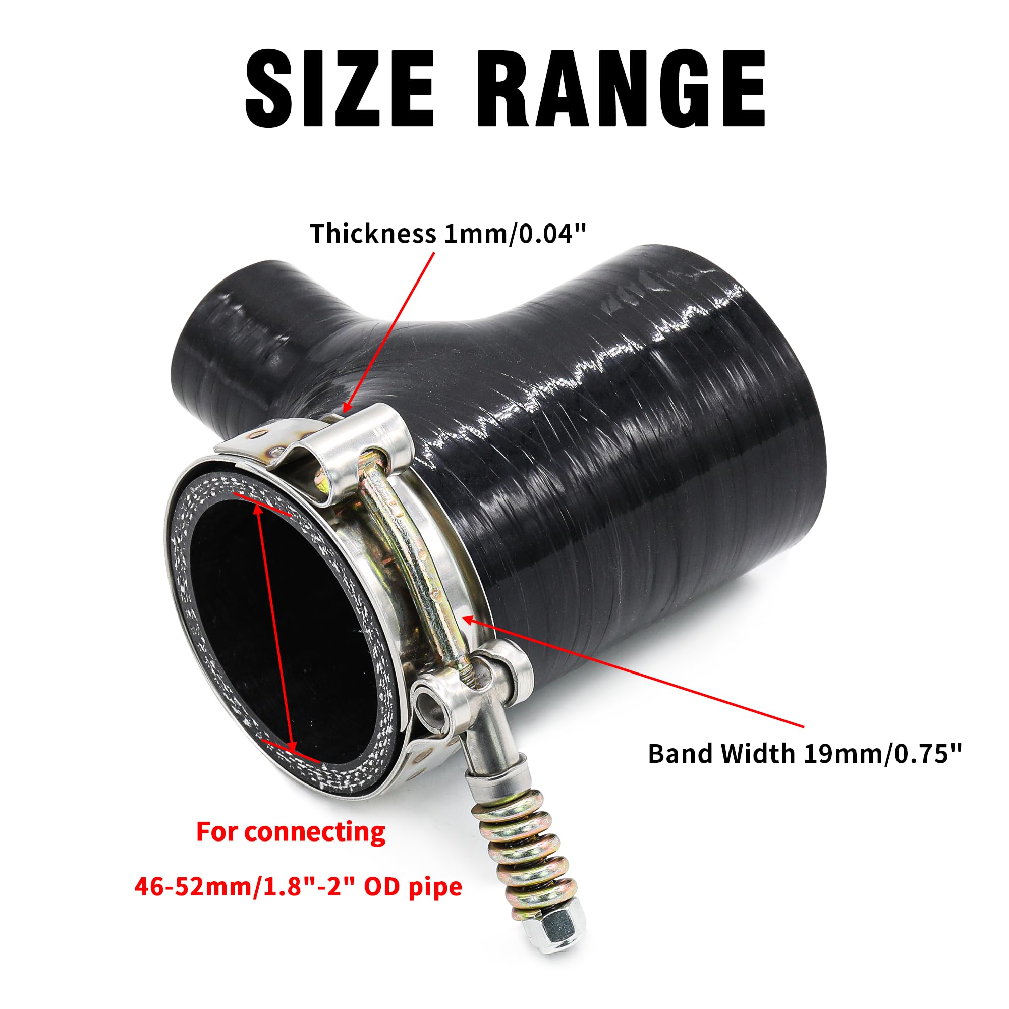 4 adet t-cıvata hortum kelepçe - T-Bolt Hose Clamps Stainless Steel Turbo incelemesi ve fiyatı