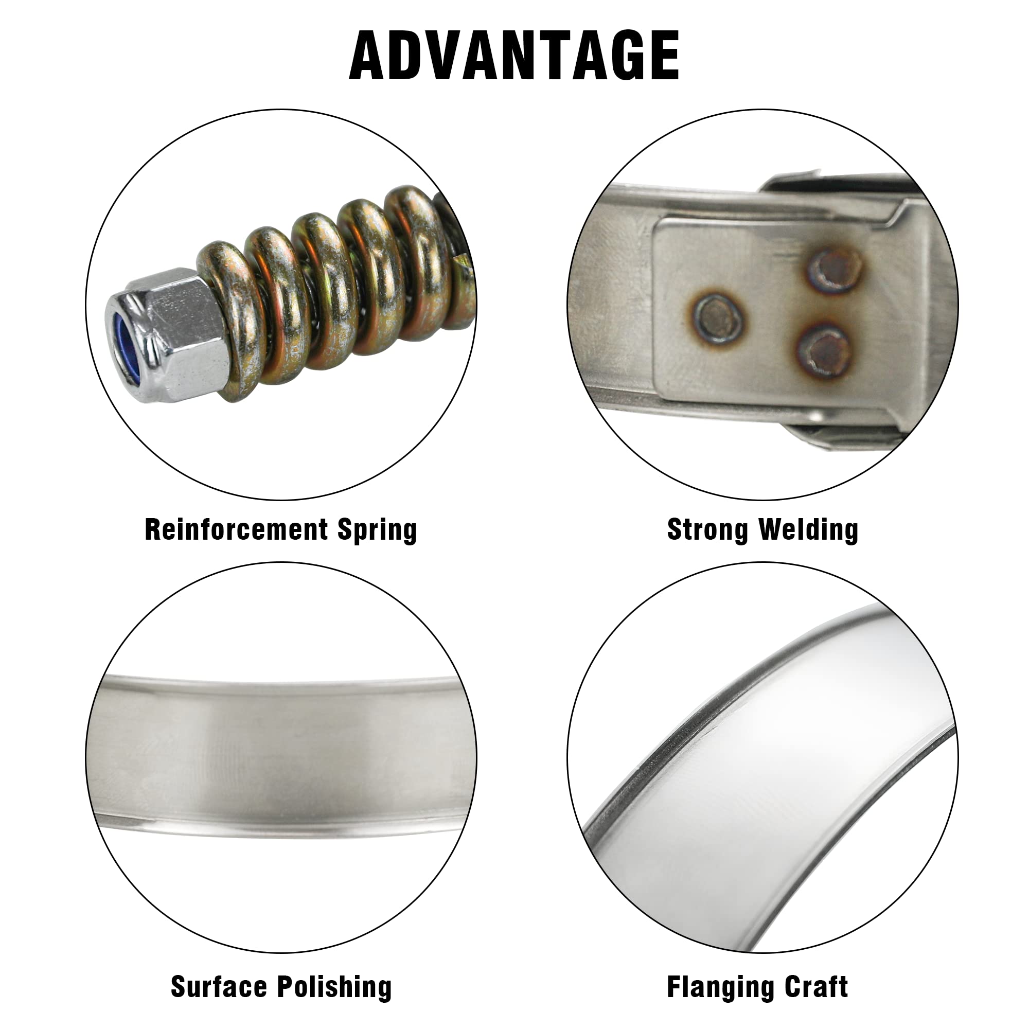 4 adet T-cıvata boru klipsi ke - T-Bolt Hose Clamps Stainless Steel Turbo incelemesi ve fiyatı
