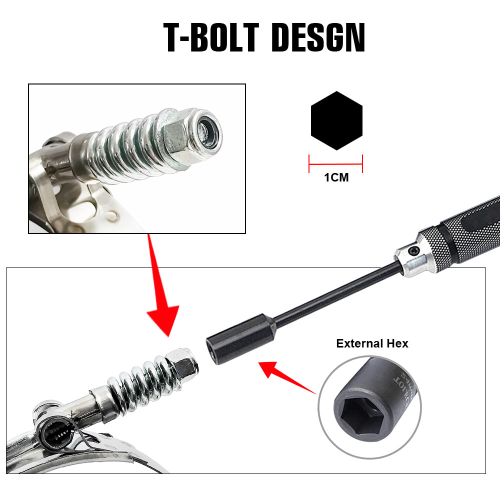 Evrensel 1 Adet Paslanmaz Çeli - T-Bolt Hose Clamps Stainless Steel Turbo incelemesi ve fiyatı